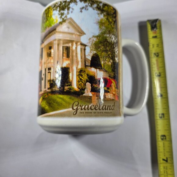 Graceland Home Of Elvis Presley Souvenir Coffee Mug White Ceramic cup - Picture 5 of 6